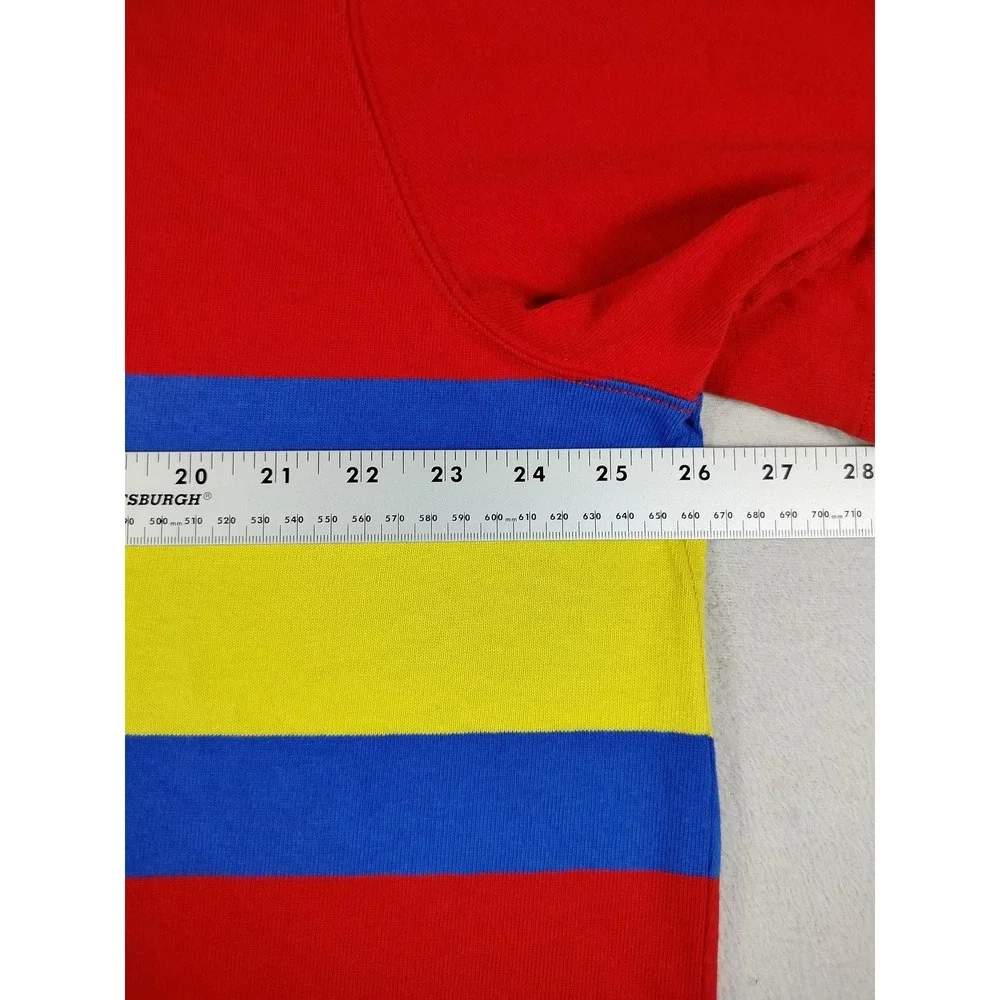 Polo Ralph Lauren Rugby Shirt Mens XL Red Blue Yellow Stripe Pony Classic Fit